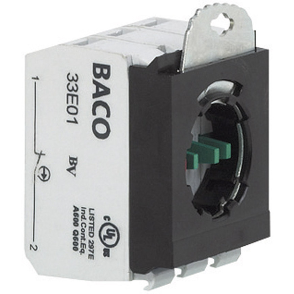 BACO 333E01 Kontaktelement mit Befestigungsadapter 1 Öffner tastend 600V
