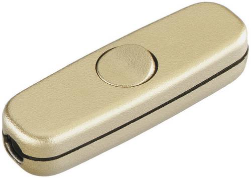 InterBär 5055-010.01 Schnurschalter Gold 1 x Aus/Ein 3 A 1 St.