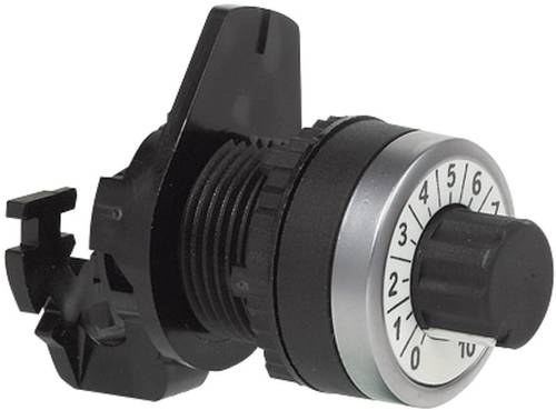 L21RP03 Potentiometerantrieb Frontring Kunststoff, verchromt Schwarz, Chrom 1St.