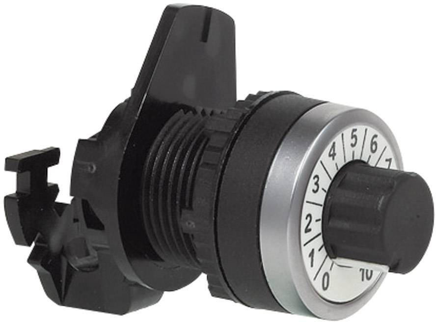 BACO 223989 L21RP03 Potentiometerantrieb Frontring Kunststoff, verchromt Schwarz, Chrom 1St.