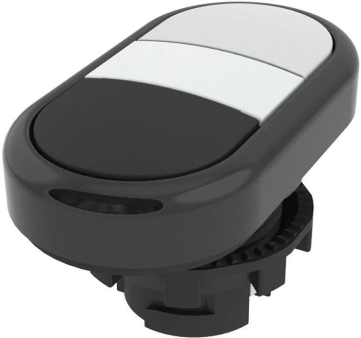 Pizzato Elettrica E21PDRL10221 E21PDRL10221 Doppeldrucktaster Betätiger flach Weiß, Schwarz 1St.