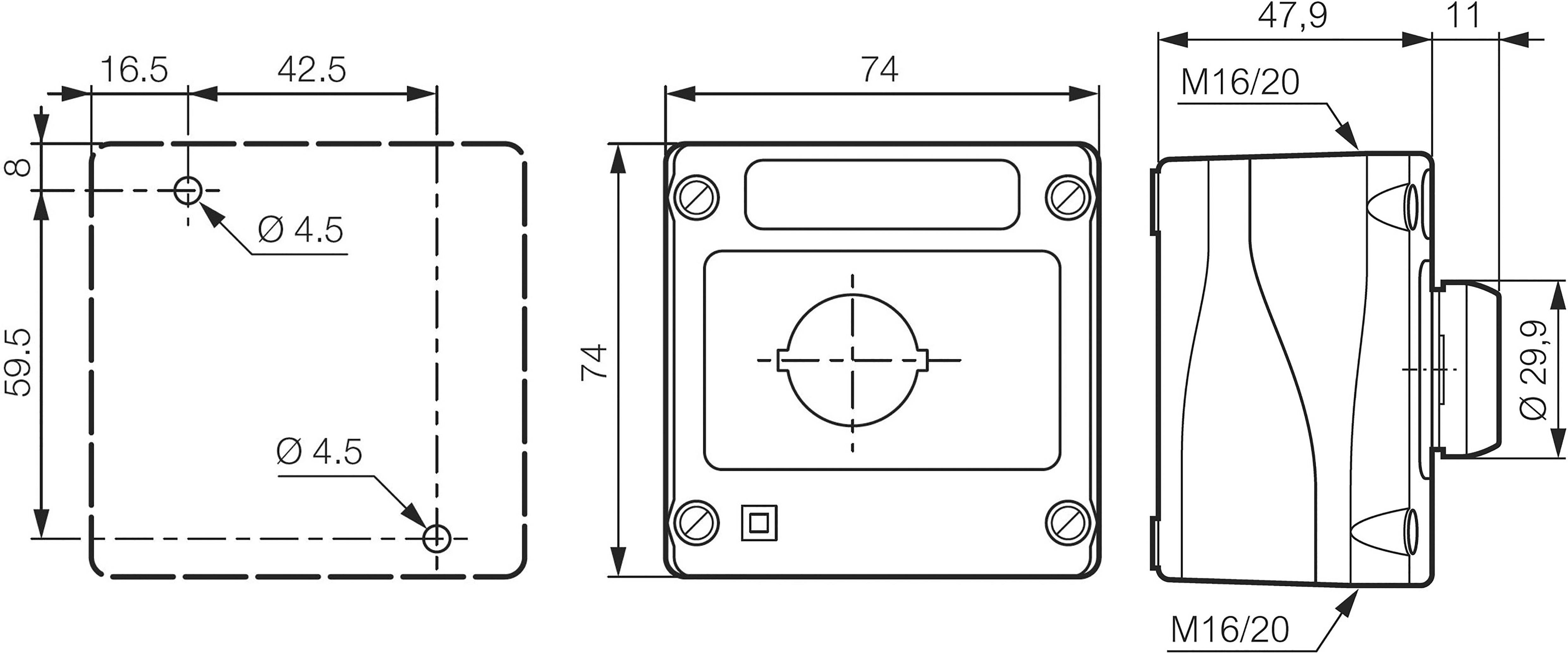 BACO 224210 LBX10110 Drucktaster im Gehäuse Grün Druckentriegelung 1St.