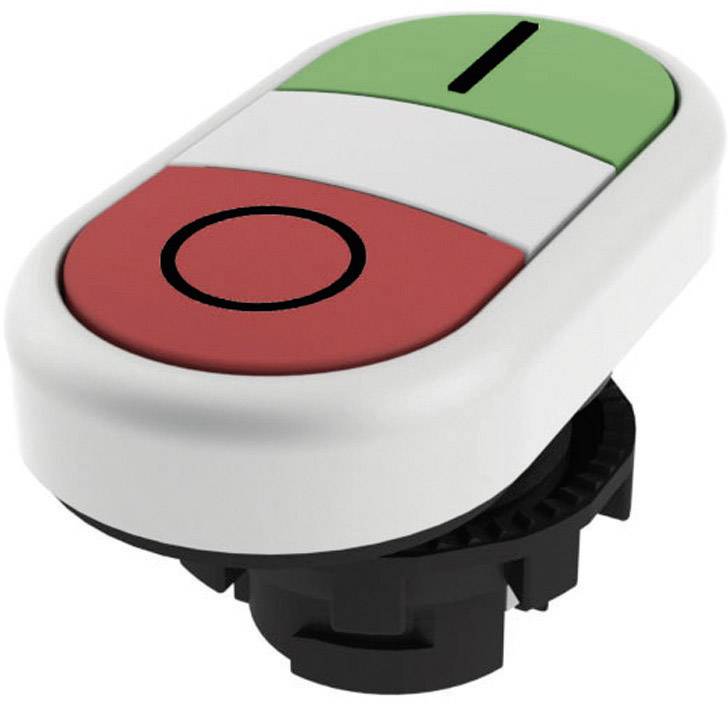 Pizzato Elettrica E21PDRL9AAAD E21PDRL9AAAD Doppeldrucktaster Betätiger flach Grün, Rot 1St.