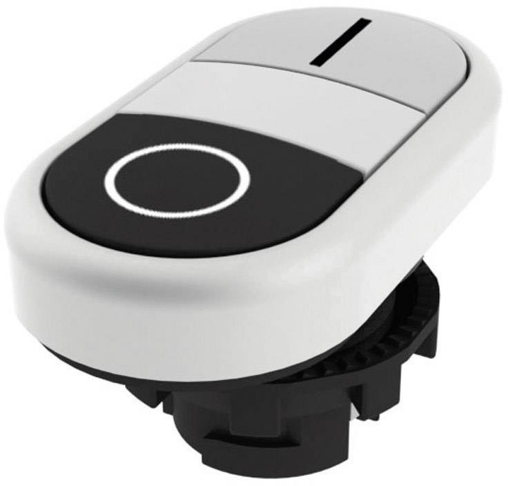 Pizzato Elettrica E21PDRL9AAAA E21PDRL9AAAA Doppeldrucktaster Betätiger flach Weiß, Schwarz 1St.