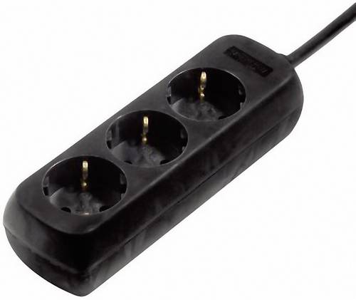Hama 00108843 Steckdosenleiste 3fach Schwarz Schutzkontakt 1 St.