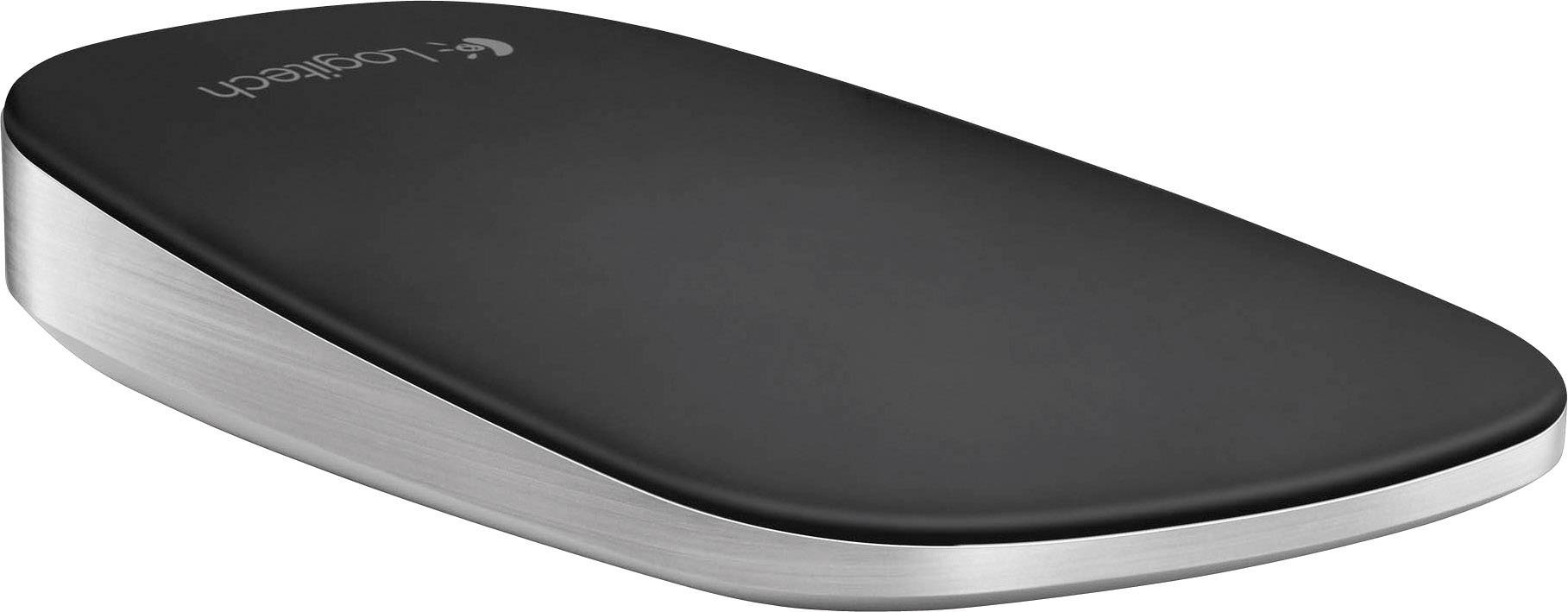 Logitech T630 Ultrathin Touch Mouse Maus Bluetooth® Laser Schwarz 1000 dpi Touch-Oberfläche