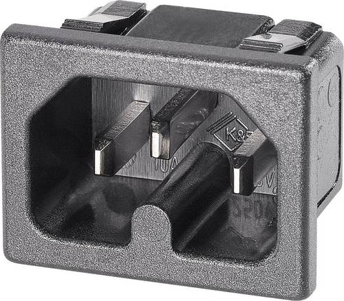 K & B 42R023211V01 Warmgeräte-Steckverbinder 42R Stecker, Einbau vertikal Gesamtpolzahl: 2 10 A Sch