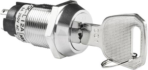 CKL12BFW01 Schlüsselschalter 250 V/AC 3A 1 x Ein/Ein 1 x 90° 1St.