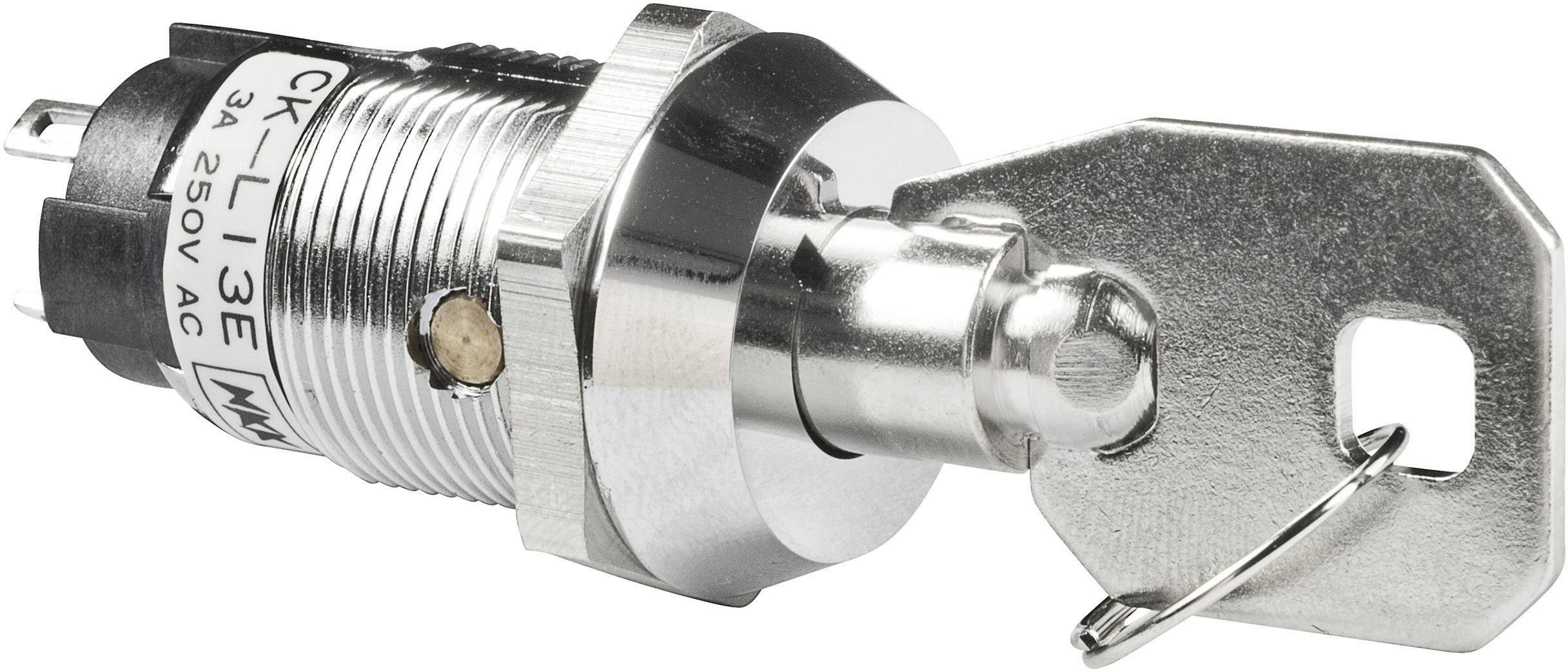 NKK Switches CKL13EFW01 CKL13EFW01 Schlüsselschalter 250 V/AC 3 A 1 x Ein/Aus/Ein 2 x 45 ° 1 St.