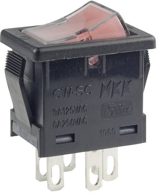 NKK Switches Wippschalter CWSC21JFAFS 250 V/AC 6 A 2 x Aus/Ein rastend 1 St.