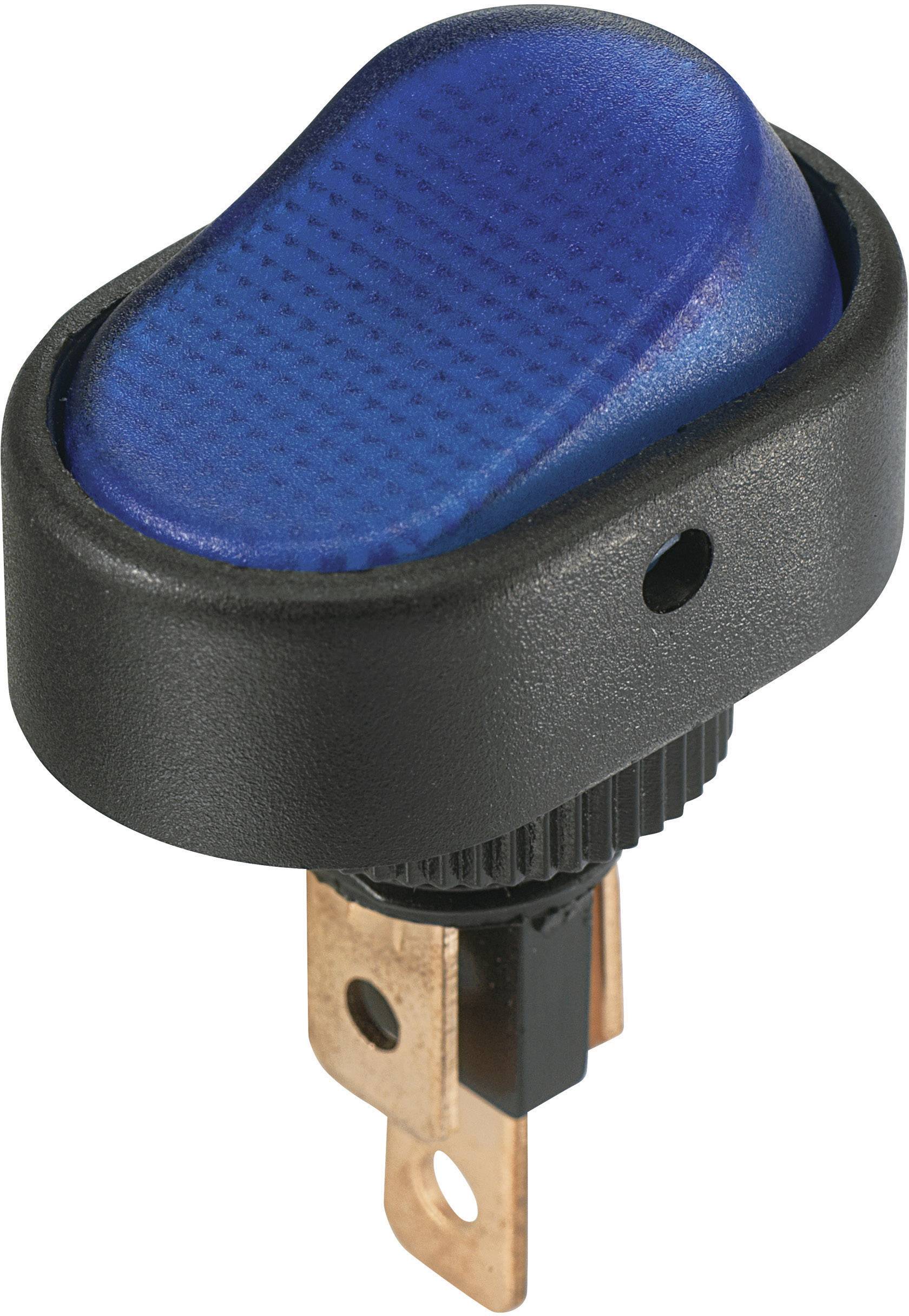 TRU Components Wippschalter TC-R13-133B3 12 V/DC 30 A 1 x Aus/Ein rastend Blau