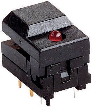 Weltron 604108 604108 Drucktaster 12 V 0.03 A 1 x Aus/(Ein) tastend Rot (L x B x H) 17.5 x 12.5 x 1