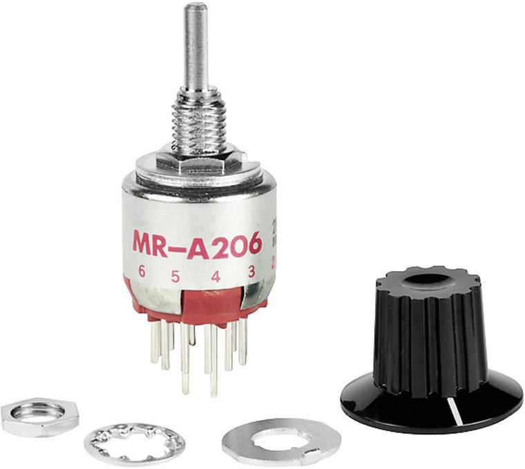 NKK Switches MRA206-A MRA206-A Drehschalter 125 V/AC 0.25 A Schaltpositionen 6 1 x 30 ° 1 St.