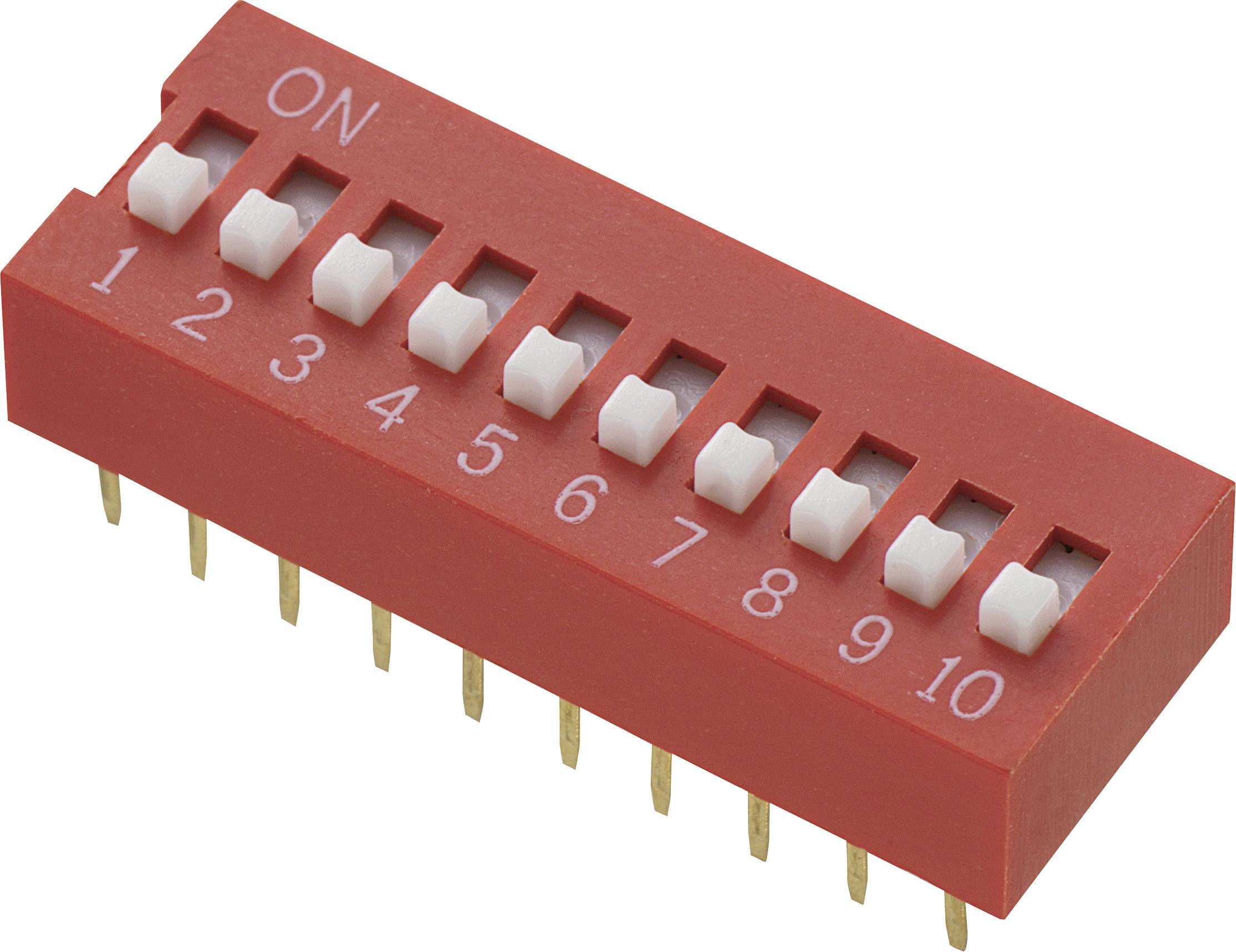 TRU Components DS-10 DIP-Schalter Polzahl (num) 10 Standard