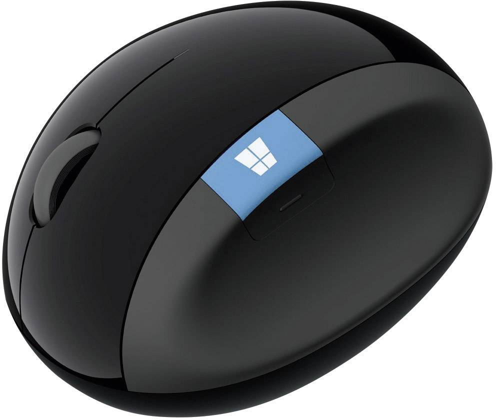 Microsoft Sculpt Ergonomic Mouse Kabellose ergonomische Maus Funk Optisch Schwarz 4 Tasten 1000 dpi Ergonomisch
