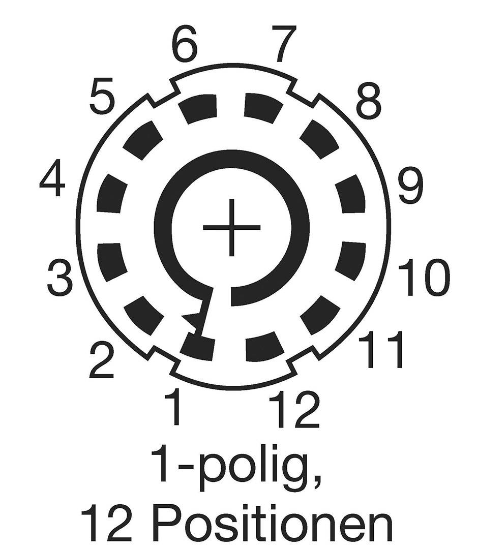 Lorlin CK-1029 CK-1029 Drehschalter 250 V/AC 0.15 A Schaltpositionen 12 12 x 30 ° 1 St.