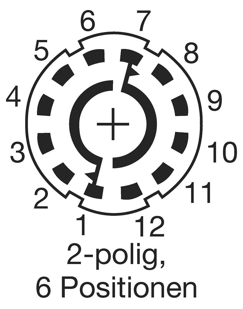 Lorlin Stufenschalter 250 V/AC für Printmontage CK-1050