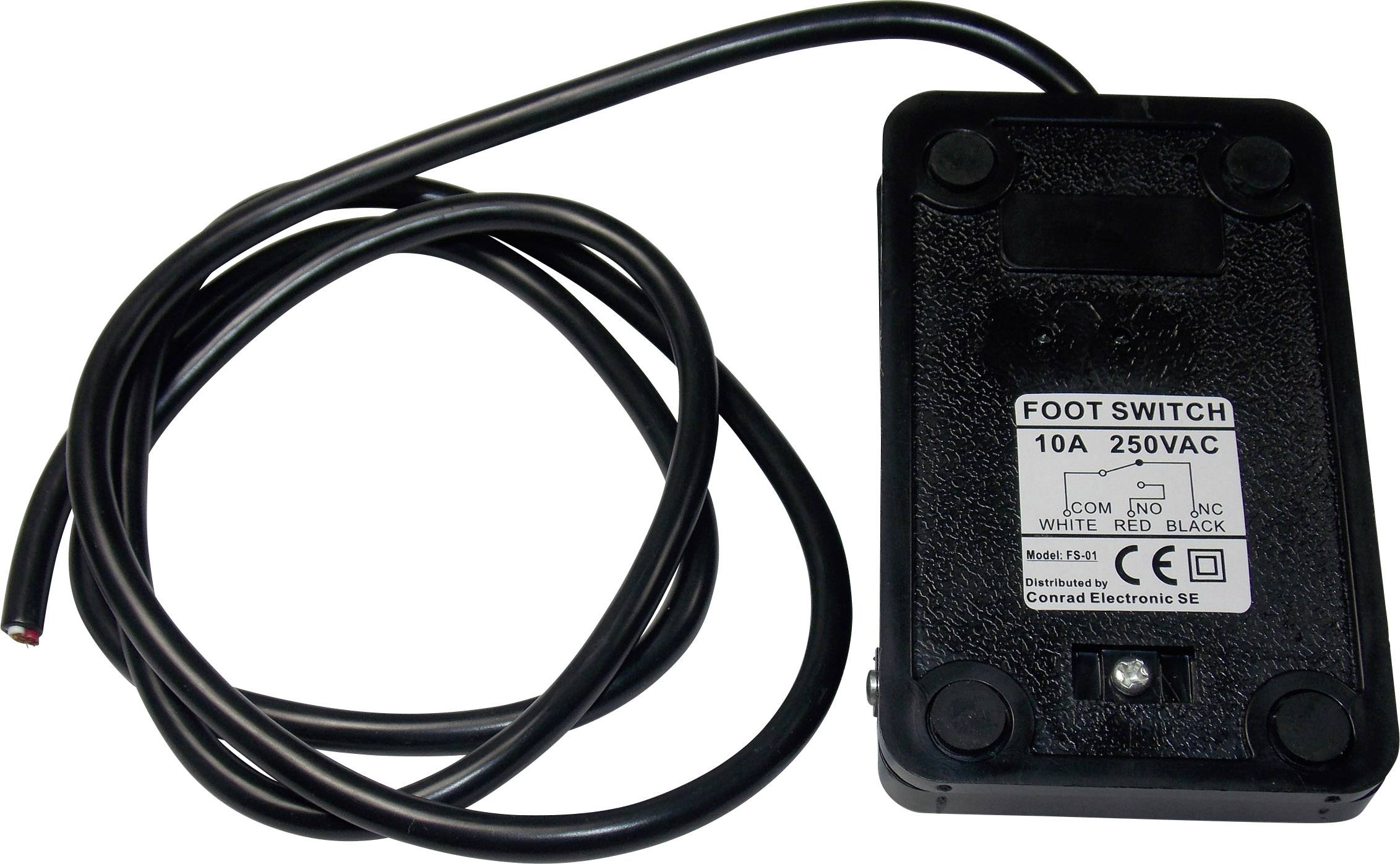 TRU Components FS-01 Fußschalter 250 V/AC 10A 1 Pedal 1 Öffner, 1 Schließer 1St.