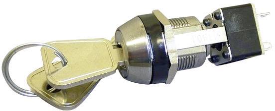 Lorlin MIS-8659 Schlüsselschalter 250 V/AC 4A 2 x Aus/(Ein) 1 x 90° 1St.