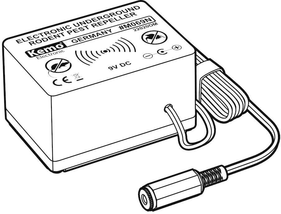 Kemo Underground Repeller Wühlmausvertreiber Funktionsart Vibration Wirkungsbereich 1000 m² 1 St.