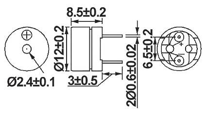 155090 Signalgeber Geräusch-Entwicklung: 85 dB Spannung: 1.5 V/DC