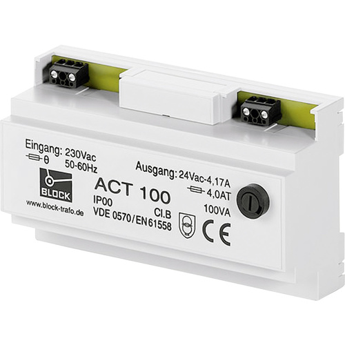 Block ACT 25 Transformateur de sécurité 1 x 230 V/AC 1 x 24 V/AC 25 VA 1.041 A