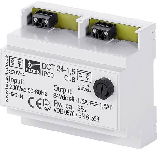 Block DCT 12-1 Ungeregelte Gleichstromversorgung 12 V/DC 1 A 12 W Anzahl Ausgänge:1 x Inhalt 1 St.