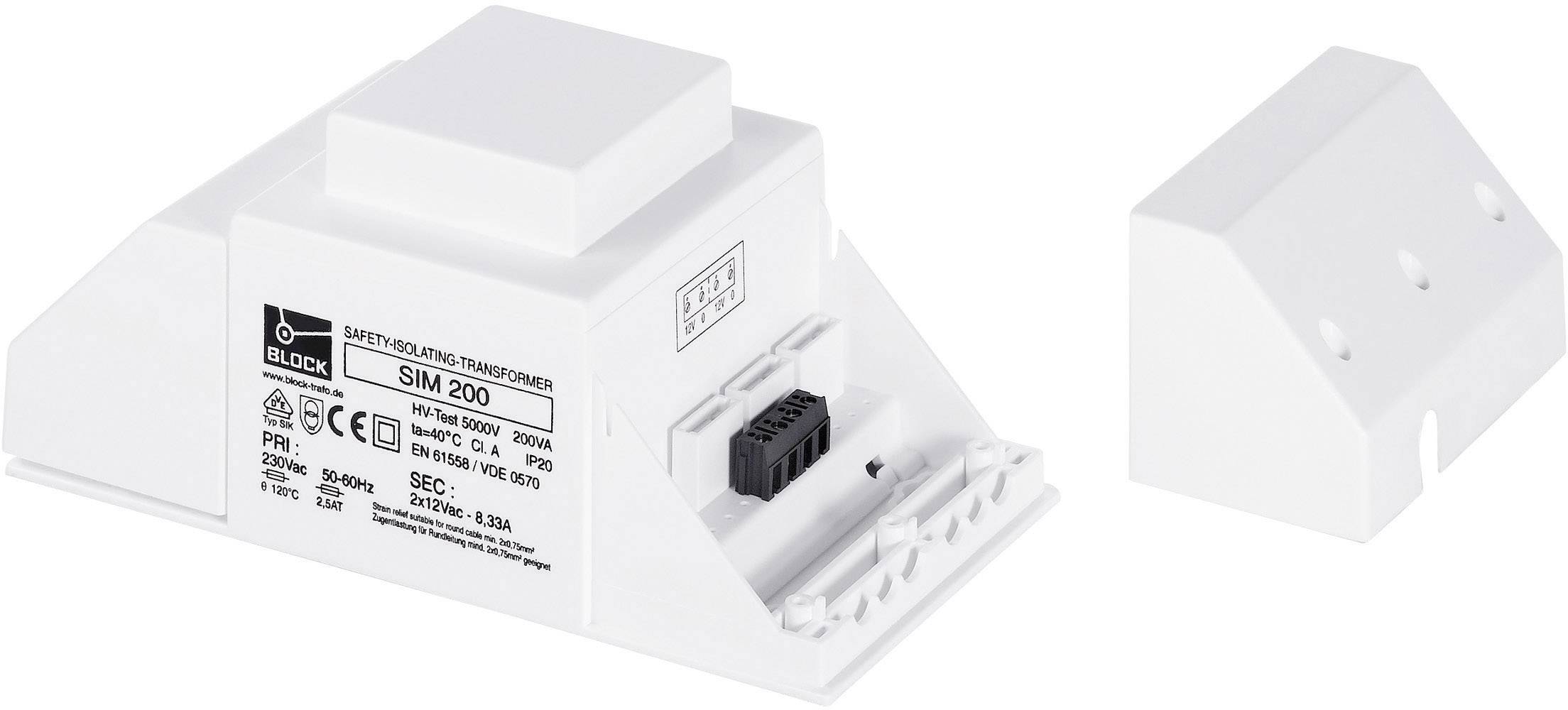 Block SIM 300 Sicherheitstransformator 1 x 230 V/AC 2 x 12 V/AC 300 VA 12.5A