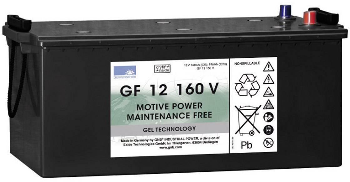 GNB Sonnenschein GF 12 160V Bleiakku 12V 160Ah Blei-Gel (B x H x T) 518 x 238 x 274mm Konuspol Wartungsfrei