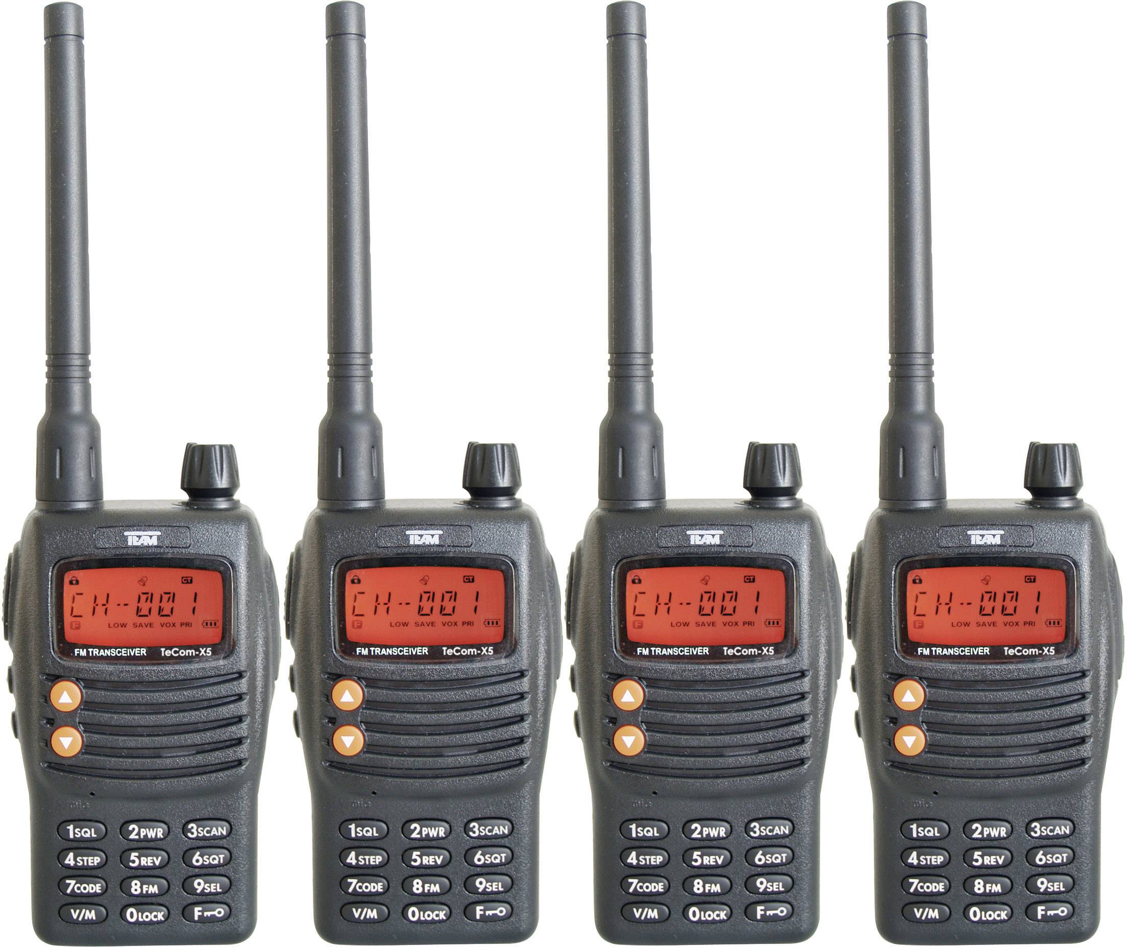 Team Electronic TeCom-X5 PR8582 PMR-Handfunkgerät 4er Set