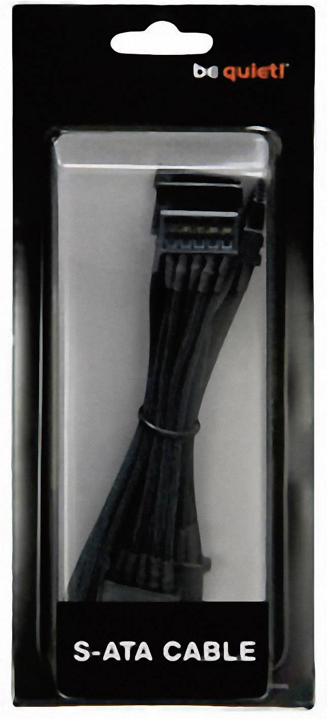 Schwarzes S-ATA-Kabel in Verpackung von 