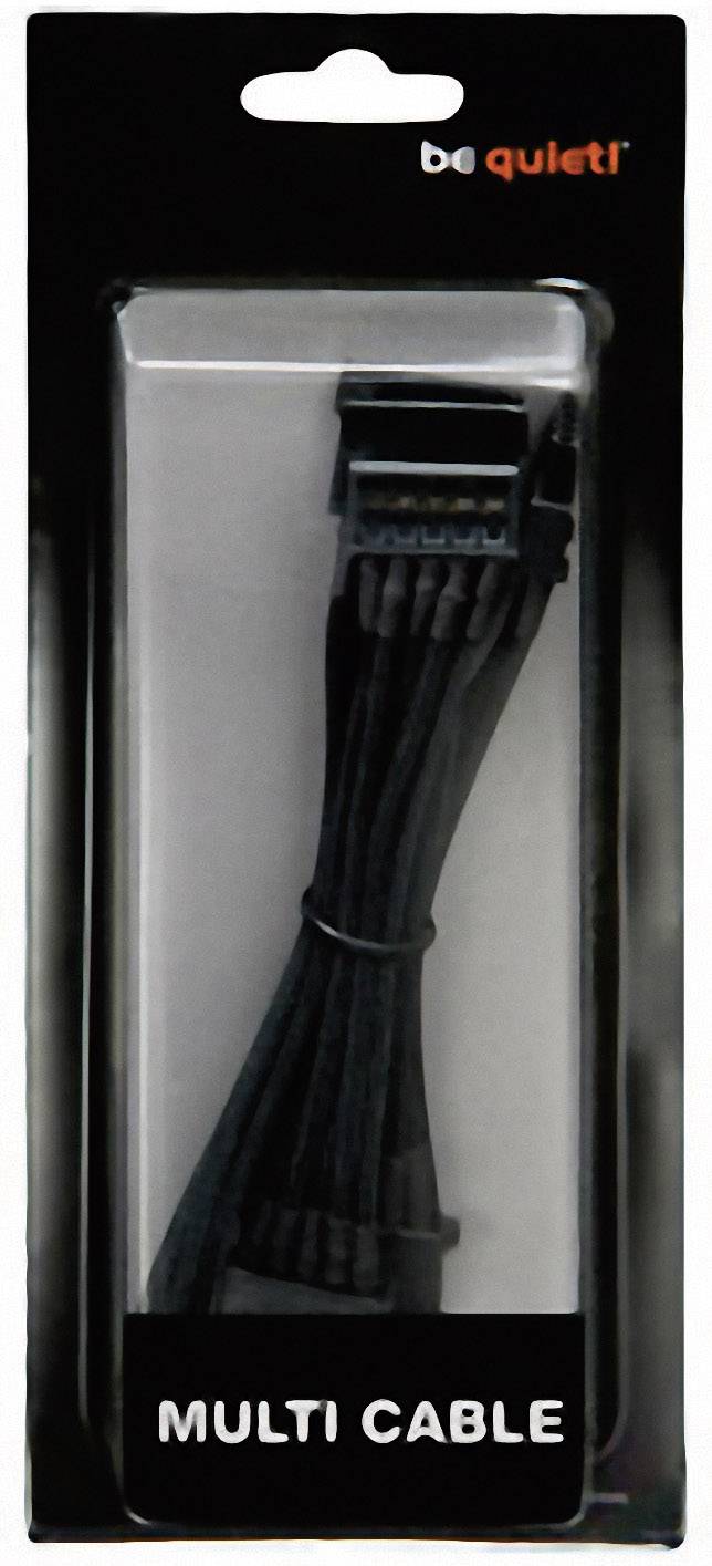 BeQuiet Strom Anschlusskabel [3x SATA-Strom-Stecker 15pol. - 1x IDE-Strom-Buchse 4pol.] 0.70 m Schwarz