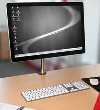 Goobay ScreenFlex 1fach Monitor-Tischhalterung 33,0 cm (13") - 68,6 cm (27") Schwarz, Silber Höhenverstellbar, Neigbar, Schwenkbar