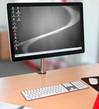 Goobay ScreenFlex 1fach Monitor-Tischhalterung 33,0 cm (13") - 68,6 cm (27") Schwarz, Silber Höhenverstellbar, Neigbar, Schwenkbar