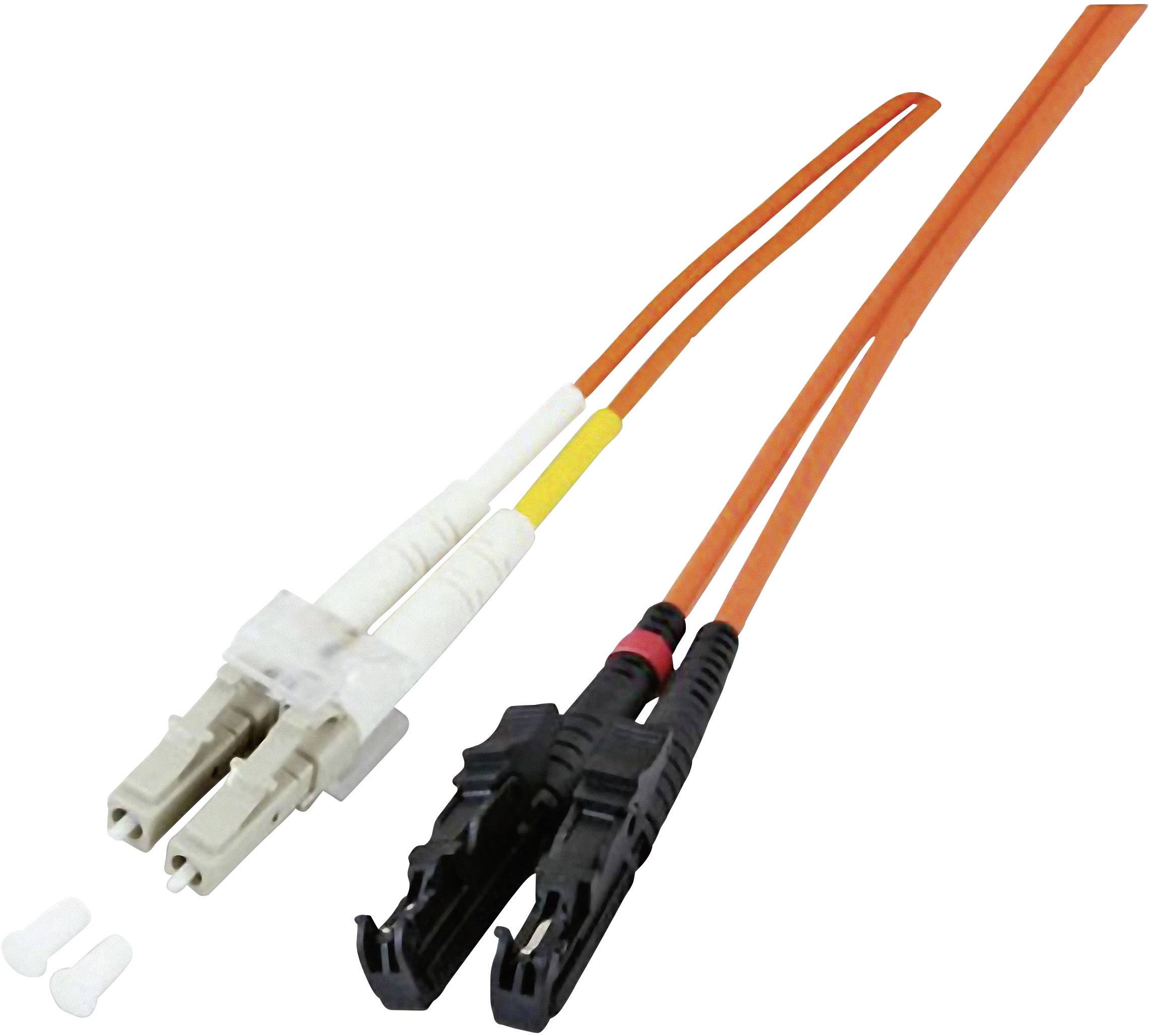 EFB Elektronik O0341.2 Glasfaser LWL Anschlusskabel 2.00 m Violett [1x E2000®-Stecker - 1x LC-Stecker] 50/125 µ Multimode OM4