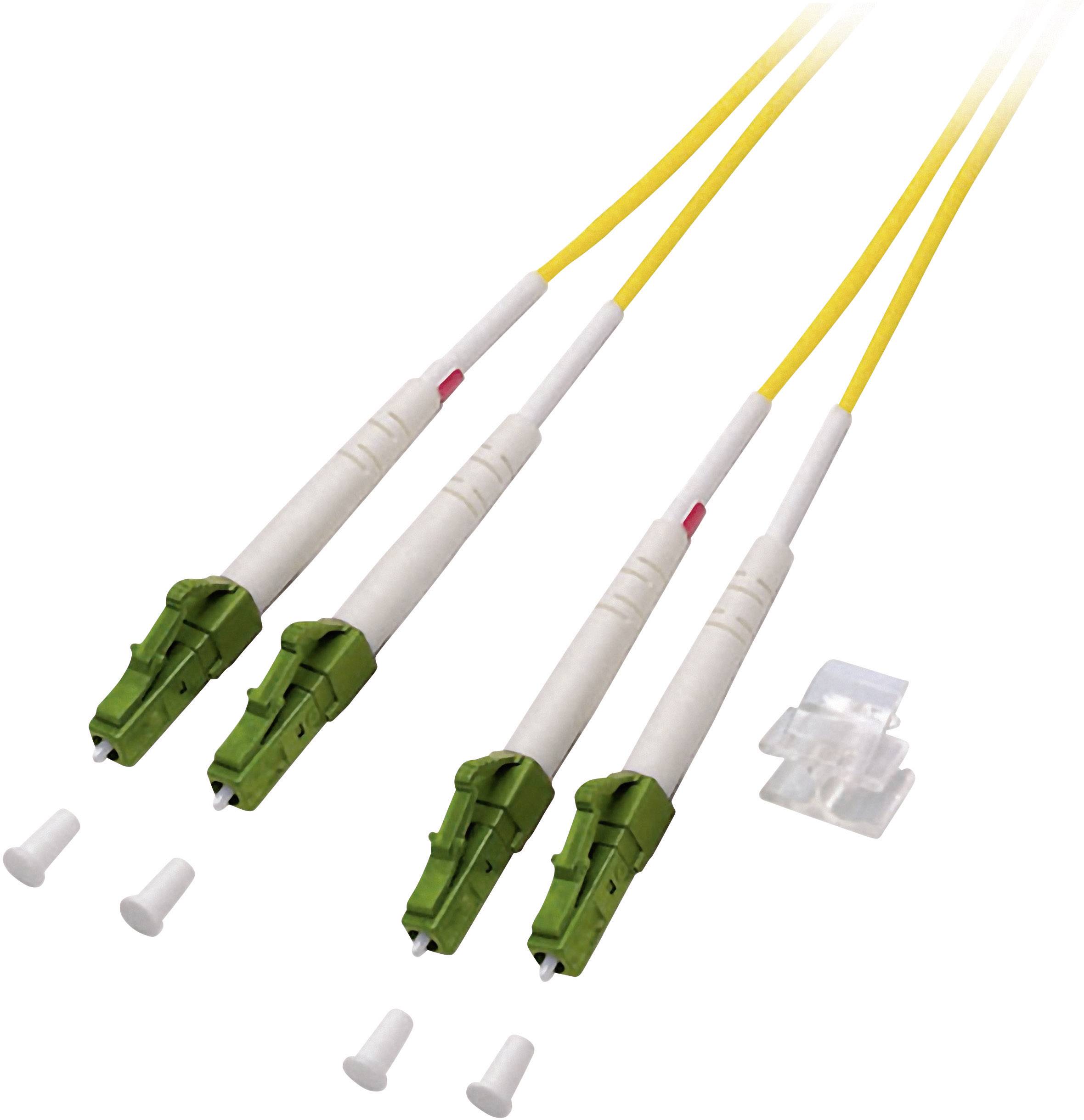 EFB Elektronik O0381.1 Glasfaser LWL Anschlusskabel 1.00 m Gelb [1x LC/APC 8°-Stecker - 1x LC/APC 8°-Stecker] 9/125 µ Singlemode OS2