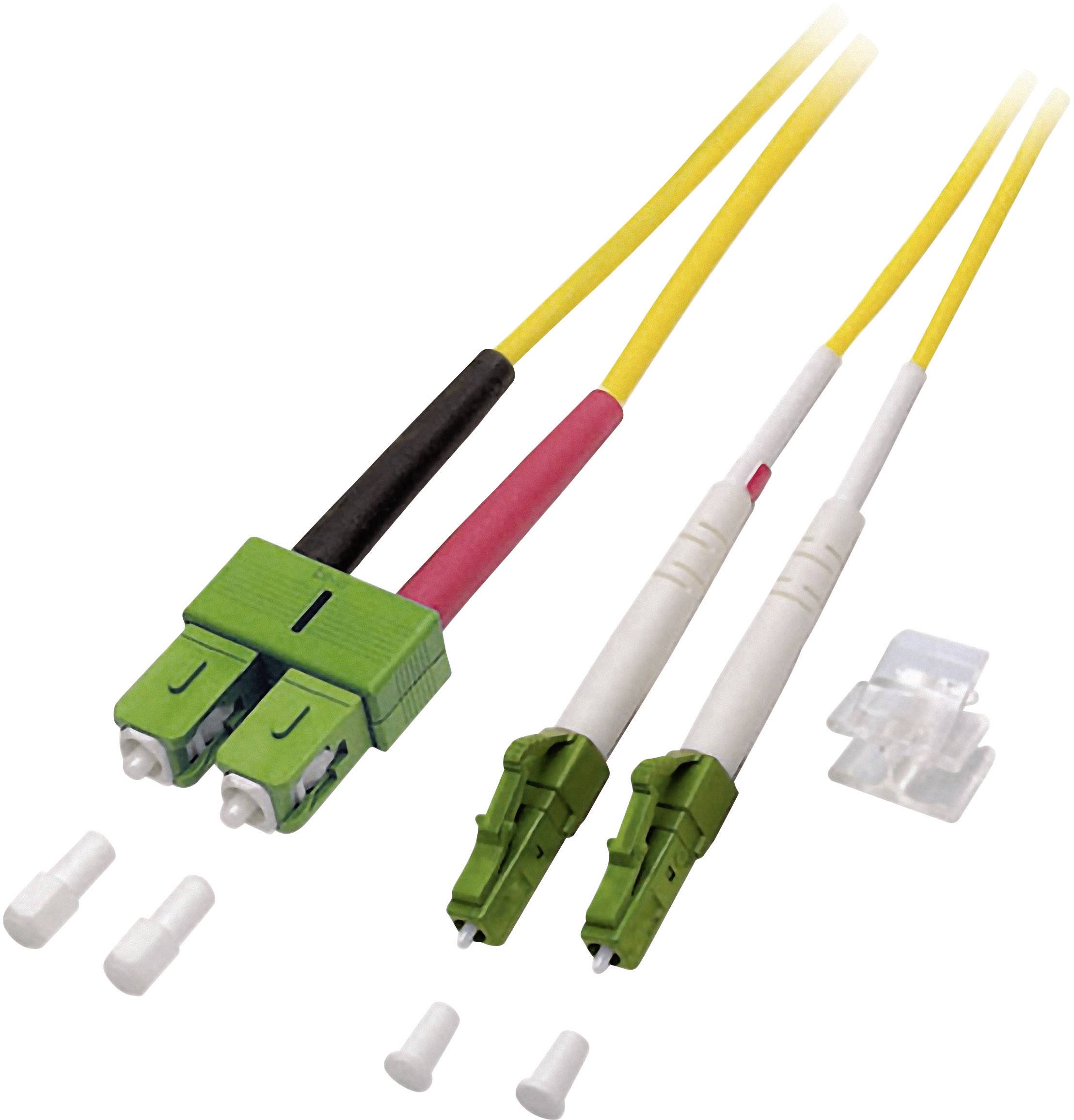 Duplex Jumper LC/APC-SC/APC 9/125µm, OS2 -- LSZH, gelb, 2.0mm, 5m OS2
