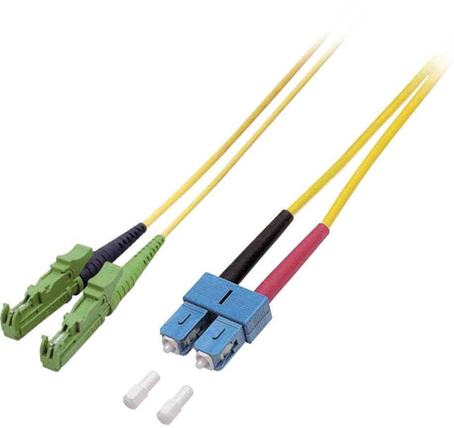 EFB Elektronik O0939.20 Glasfaser LWL Anschlusskabel 20.00 m Gelb [1x E2000®/APC 8°-Stecker - 1x SC-Stecker] 9/125 µ Singlemode OS2