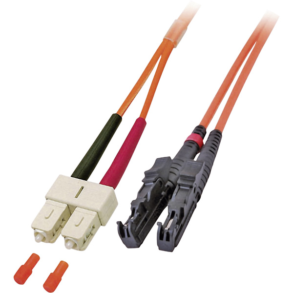 EFB Elektronik Glasfaser LWL Anschlusskabel [1x E2000®-Stecker - 1x SC-Stecker] 50/125 µ Multimode OM2 1.00m