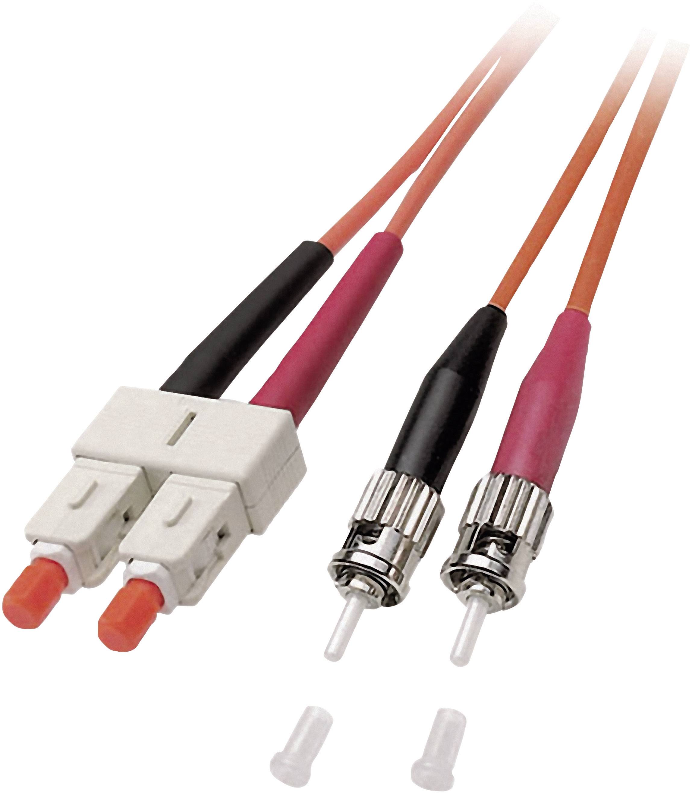 EFB Elektronik O6353.15 Glasfaser LWL Anschlusskabel [1x ST-Stecker - 1x SC-Stecker] 50/125 µ Multimode OM2 15.00 m