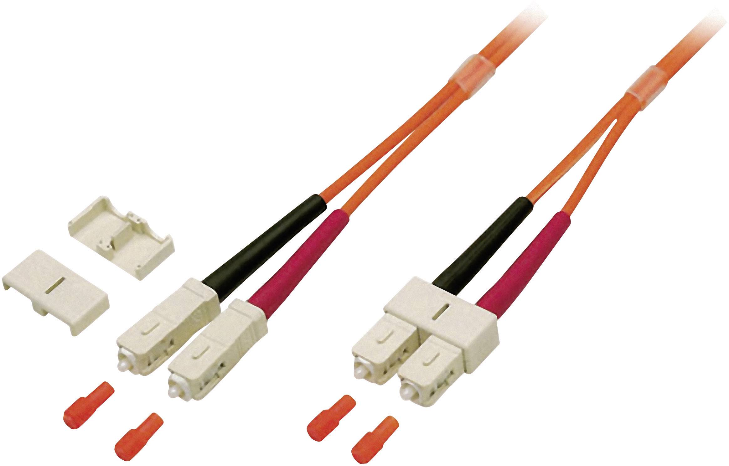 EFB Elektronik O6423.050 Glasfaser LWL Anschlusskabel 0.50 m Orange [1x SC-Stecker - 1x SC-Stecker] 62,5/125 µ Multimode OM1