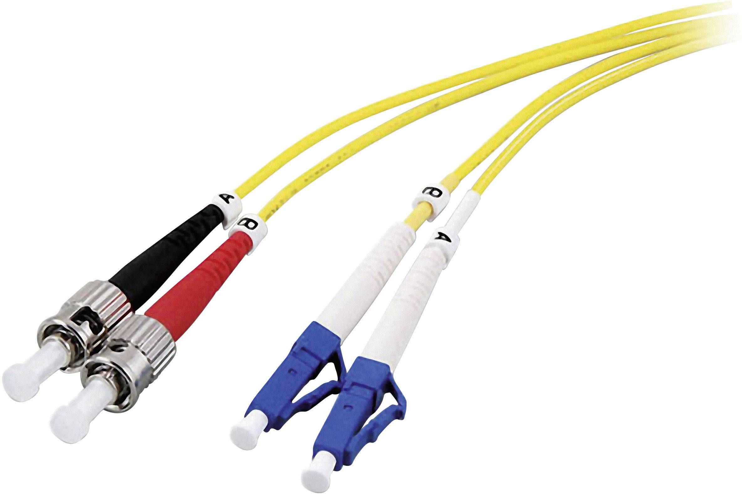 EFB Elektronik O0361.10 Glasfaser LWL Anschlusskabel 10.00 m Gelb [1x LC-Stecker - 1x ST-Stecker] 9/125 µ Singlemode OS2