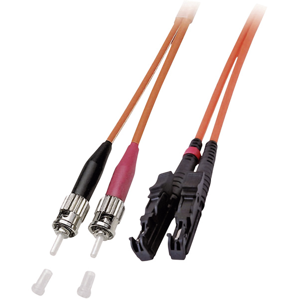 EFB Elektronik Glasfaser LWL Anschlusskabel [1x E2000®-Stecker - 1x ST-Stecker] 50/125 µ Multimode OM2 10.00m