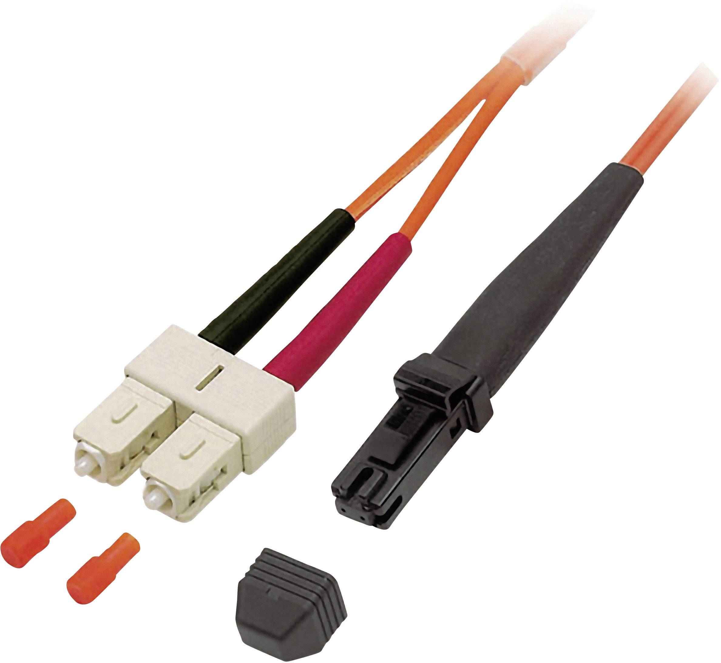 EFB Elektronik O0720.3 Glasfaser LWL Anschlusskabel 3.00 m Orange [1x MTRJ-Stecker - 1x SC-Stecker] 50/125 µ Multimode OM2
