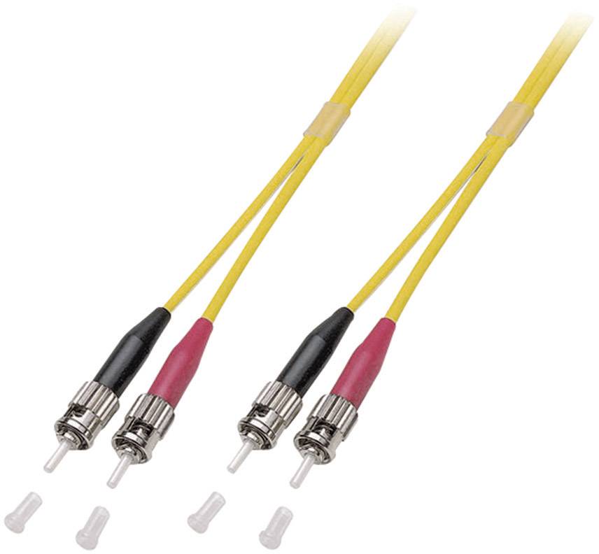 Duplex Jumper ST-ST 9/125µm, OS2, LSZH -- gelb, 3.0mm, 0,5m Glasfaser OS2