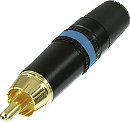 Rean AV NYS373-6 Cinch-Steckverbinder Stecker, gerade Polzahl: 2 Schwarz, Blau