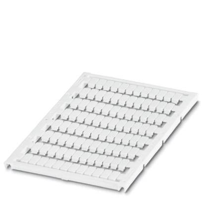 Weiße Kunststoffplatte mit mehreren horizontalen Schlitzen, möglicherweise ein Bestandteil eines Lüftungssystems oder einer Abdeckung.