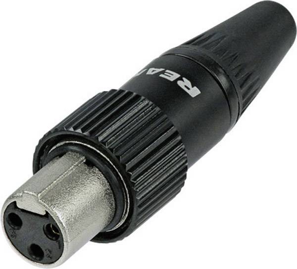 Rean AV RT3FCT-B Miniatur-XLR-Steckverbinder Buchse, gerade Polzahl: 3 Schwarz 1 St.