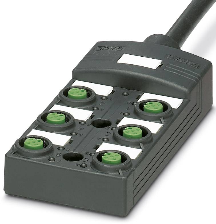 Phoenix Contact SACB-6/ 6-10,0PUR SCO P 1452466 Sensor/Aktorbox passiv M12-Verteiler mit Kunststoff