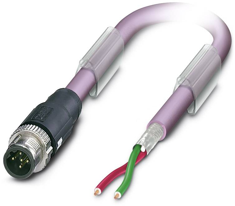 Phoenix Contact 1518025 Sensor-/Aktor-Datensteckverbinder, konfektioniert M12 Stecker, gerade 2.00 m Polzahl Sensoren: 2 1 St.